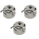 Zenith Original Bobbin Case For Singer/Usha/Brother and Other Front Loading Automatic Sewing Machines (Steel) - 3 Piece