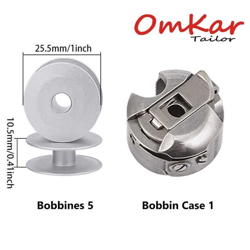 Omkar Tailor Bobbin, Bobbin Case and Presser Foot Number - P952, P351, T35 Presser Foot for Tailor
