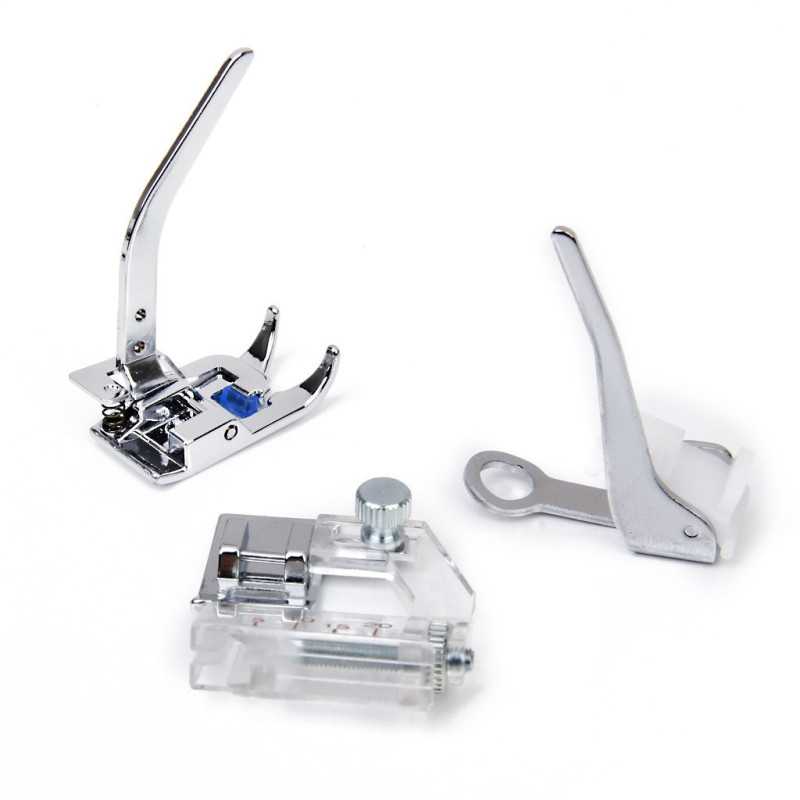 Imported 32 Sewing Machine Presser Foot Kit fit for Brother Singer Janome (Silver)