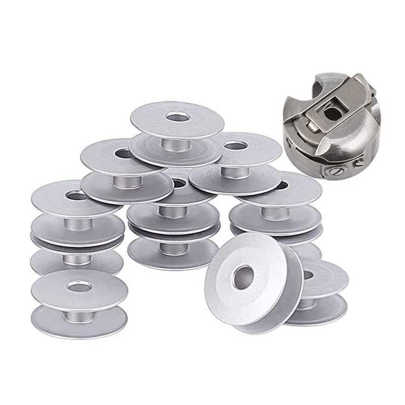 2pcs Bobbin Case with 12pcs Aluminum Bobbins for Tailor, High Industrial  Sewing Machine and Umbrella Sewing
