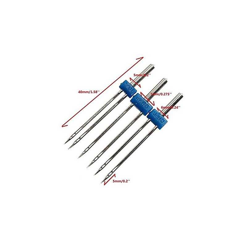High quality 3Pcs/set sewing needle Double twin Needles